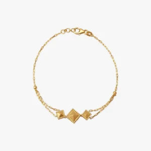 Pyramid Elegance Gold Bracelet